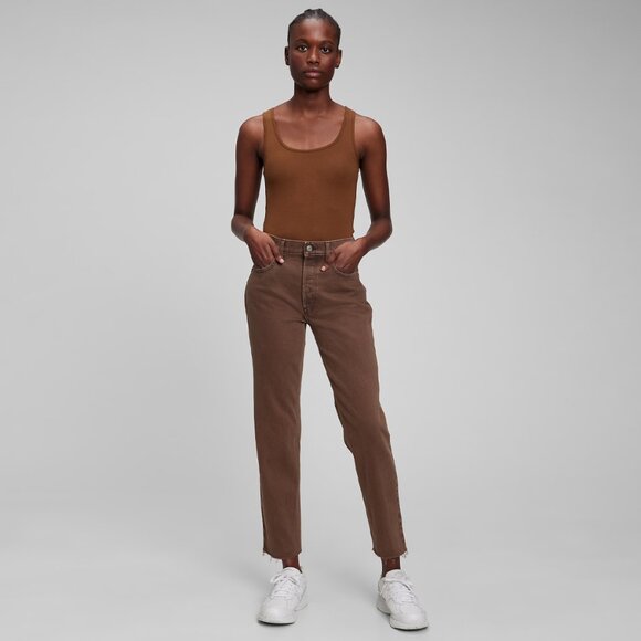 Gap Cheeky Straight High Rise Jean in Buffalo Brown size 29/8R - Picture 1 of 8
